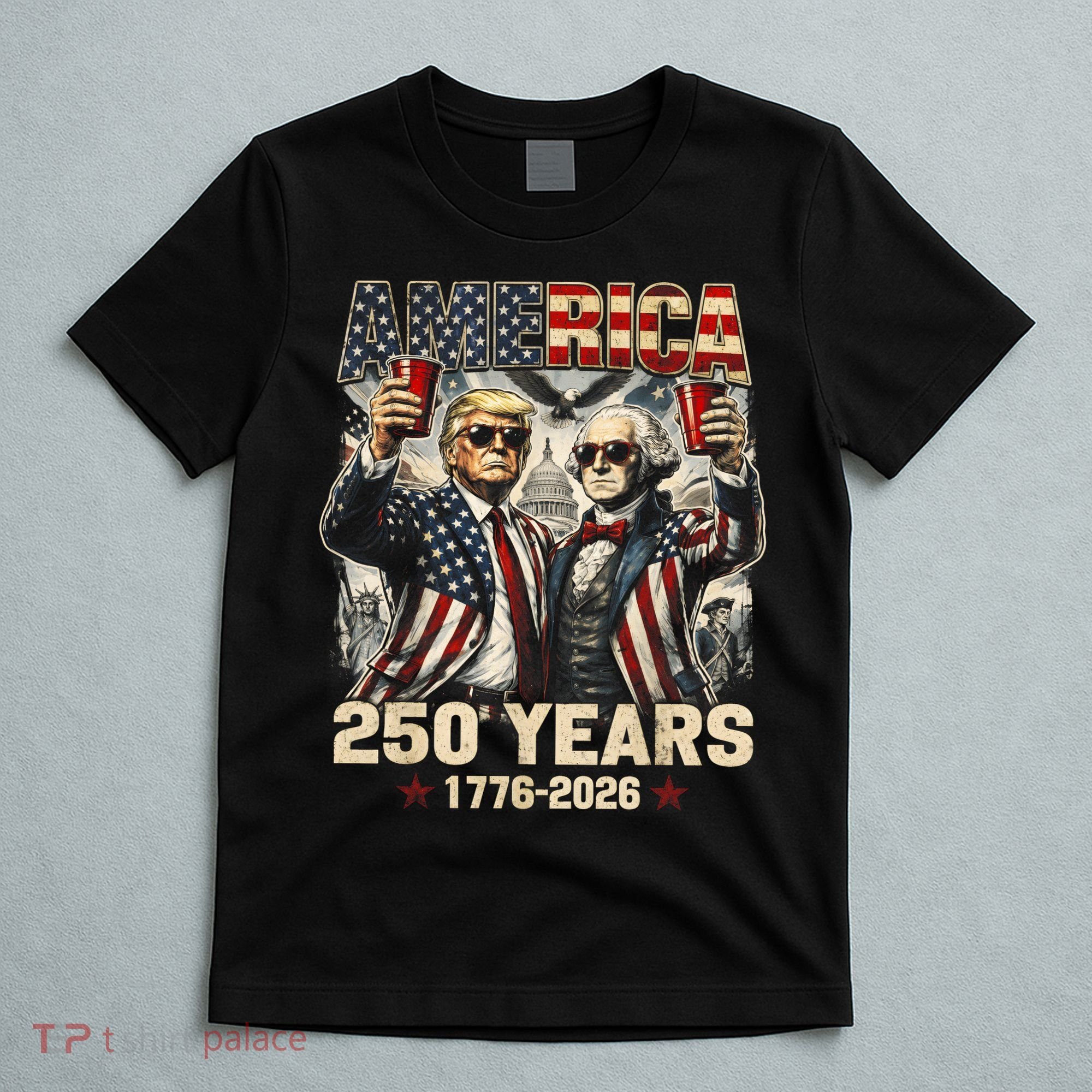 250 Years Donald Trump George Washington 1776-2026  T-Shirt