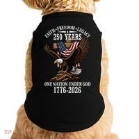 250 Years Faith Freedom Legacy Eagle 250th Anniversary Doggie Tank thumb 0