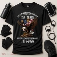 250 Years Faith Freedom Legacy Eagle 250th Anniversary Cooling Performance Crew T-Shirt thumb 3