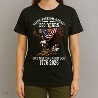 250 Years Faith Freedom Legacy Eagle 250th Anniversary T-Shirt thumb 4