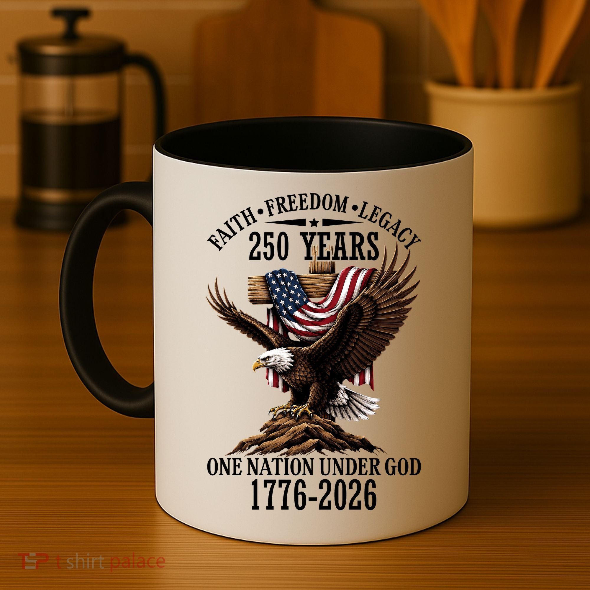 250 Years Faith Freedom Legacy Eagle 250th Anniversary Coffee Mug