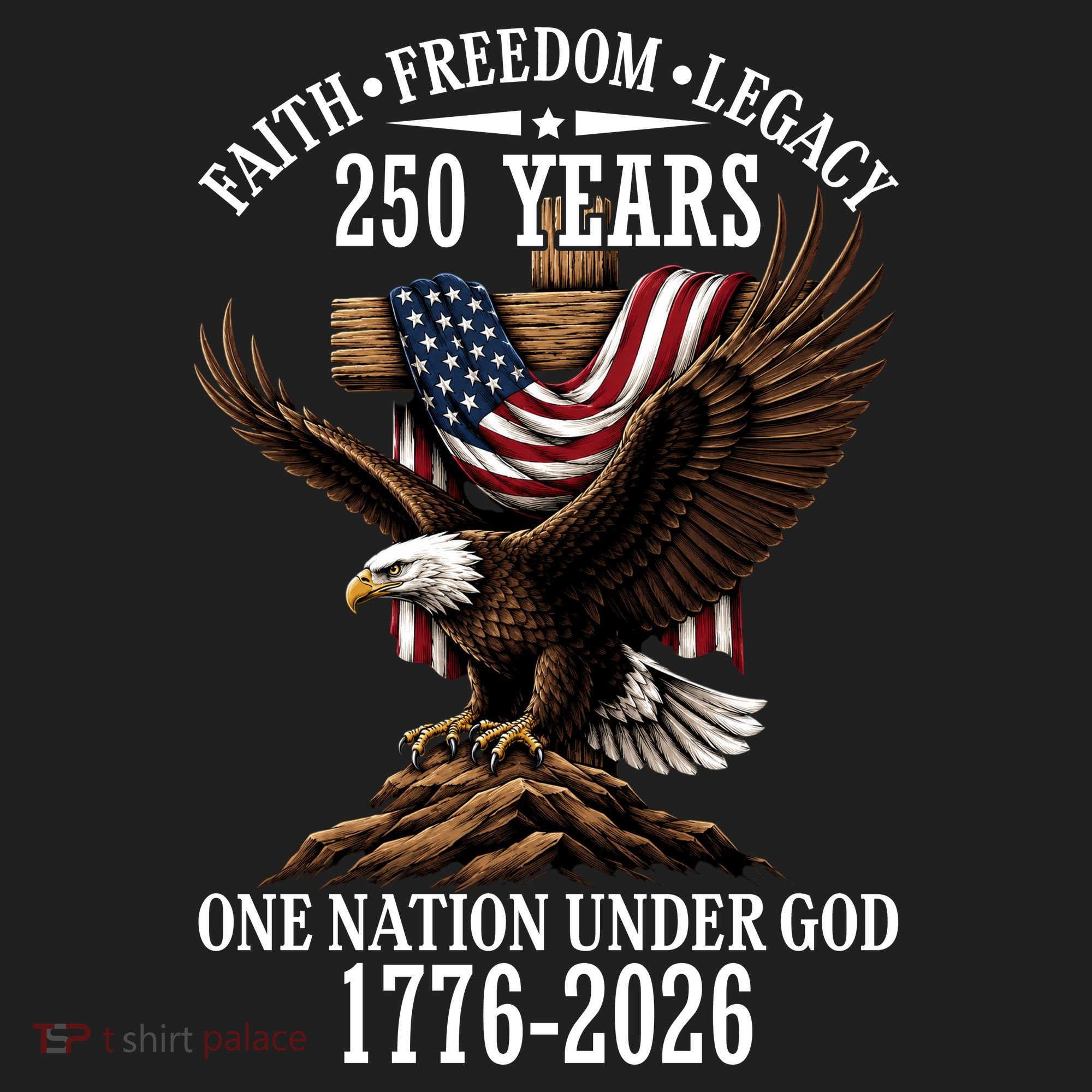 250 Years Faith Freedom Legacy Eagle 250th Anniversary 11oz C Handle Ceramic Mug