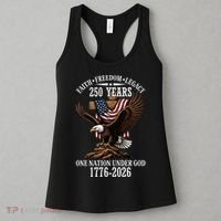 250 Years Faith Freedom Legacy Eagle 250th Anniversary Women's Tank Top thumb 3
