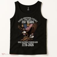 250 Years Faith Freedom Legacy Eagle 250th Anniversary Tank Top thumb 2