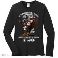 250 Years Faith Freedom Legacy Eagle 250th Anniversary Women's Long Sleeve Shirt thumb 0