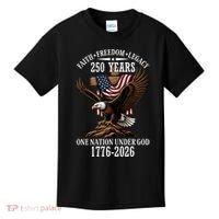250 Years Faith Freedom Legacy Eagle 250th Anniversary Kids T-Shirt thumb 0