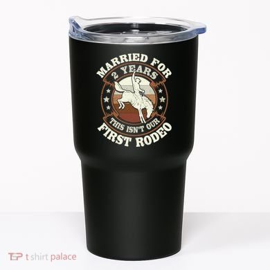 2 Years Married Cowboy 2nd Wedding Anniversary Rodeo Tumbler