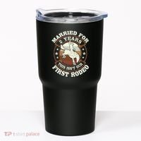 2 Years Married Cowboy 2nd Wedding Anniversary Rodeo Tumbler thumb 0