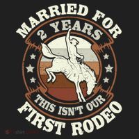 2 Years Married Cowboy 2nd Wedding Anniversary Rodeo Tumbler thumb 3