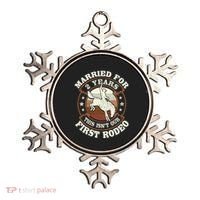 2 Years Married Cowboy 2nd Wedding Anniversary Rodeo Ornament thumb 0