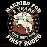 2 Years Married Cowboy 2nd Wedding Anniversary Rodeo Ornament thumb 1