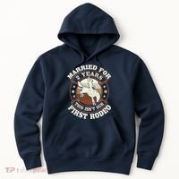 2 Years Married Cowboy 2nd Wedding Anniversary Rodeo Hoodie thumb 0