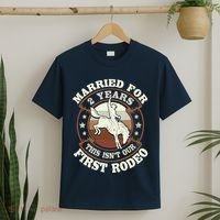 2 Years Married Cowboy 2nd Wedding Anniversary Rodeo T-Shirt thumb 2