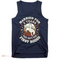2 Years Married Cowboy 2nd Wedding Anniversary Rodeo Tank Top thumb 0