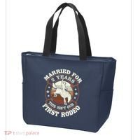 2 Years Married Cowboy 2nd Wedding Anniversary Rodeo Tote Bag thumb 3