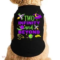 2 Year Old Two Infinity And Beyond 2nd Birthday Doggie Tank thumb 0
