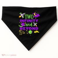2 Year Old Two Infinity And Beyond 2nd Birthday USA-Made Doggie Bandana thumb 0