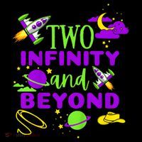 2 Year Old Two Infinity And Beyond 2nd Birthday Mousepad thumb 1