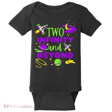 2 Year Old Two Infinity And Beyond 2nd Birthday Baby Bodysuit