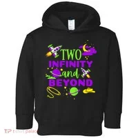 2 Year Old Two Infinity And Beyond 2nd Birthday Toddler Hoodie thumb 0
