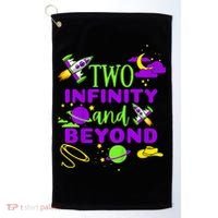 2 Year Old Two Infinity And Beyond 2nd Birthday Golf Towel thumb 0