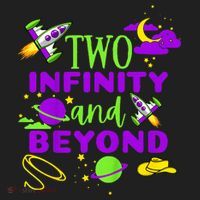 2 Year Old Two Infinity And Beyond 2nd Birthday Golf Towel thumb 3