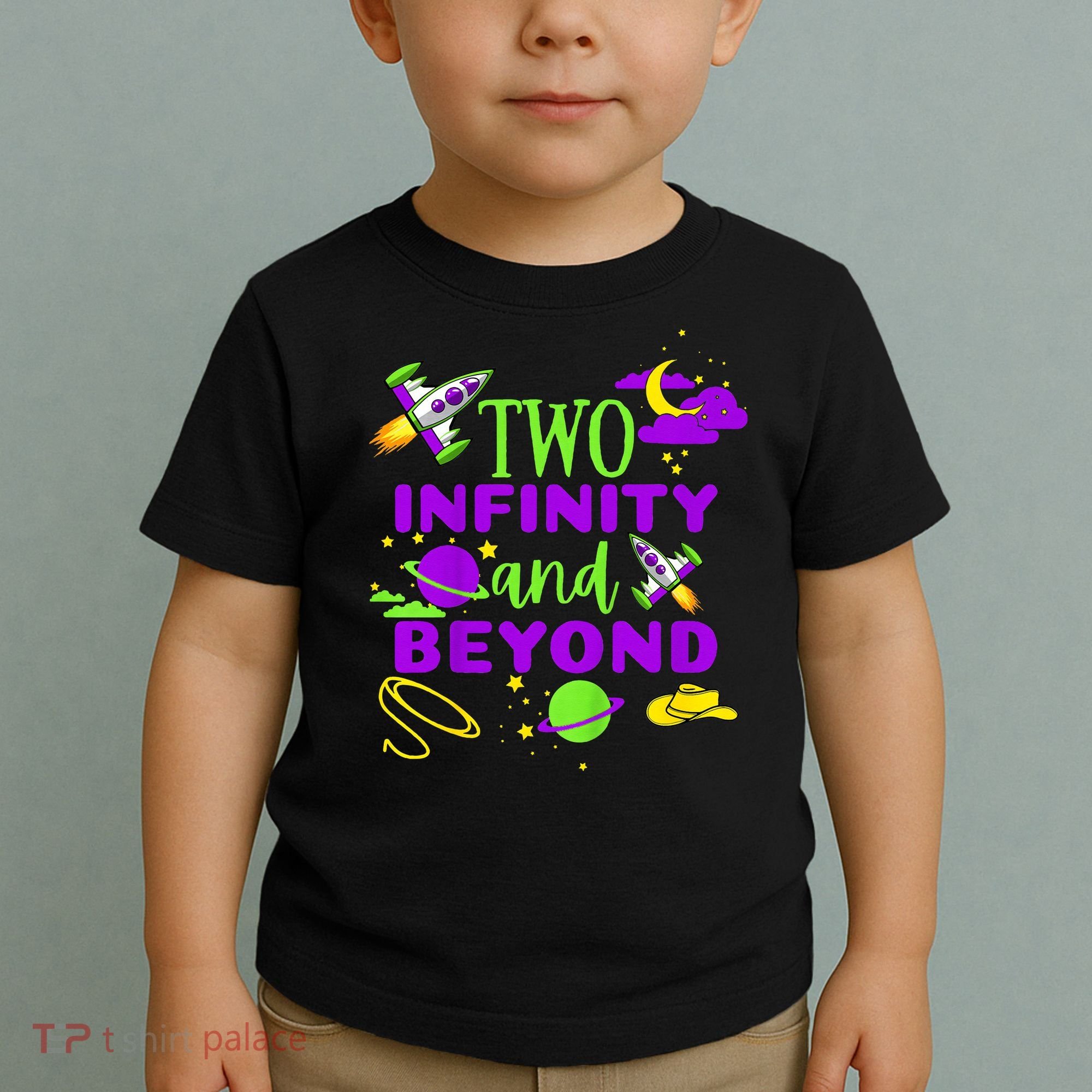 2 Year Old Two Infinity And Beyond 2nd Birthday Toddler T-Shirt