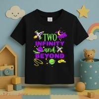 2 Year Old Two Infinity And Beyond 2nd Birthday Toddler T-Shirt thumb 3
