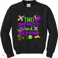 2 Year Old Two Infinity And Beyond 2nd Birthday Kids Sweatshirt thumb 0