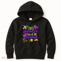 2 Year Old Two Infinity And Beyond 2nd Birthday Kids Hoodie thumb 0