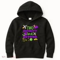 2 Year Old Two Infinity And Beyond 2nd Birthday Kids Hoodie thumb 0