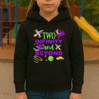 2 Year Old Two Infinity And Beyond 2nd Birthday Kids Hoodie thumb 3