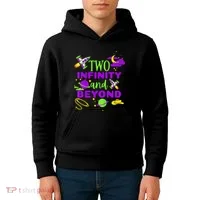 2 Year Old Two Infinity And Beyond 2nd Birthday Kids Hoodie thumb 4