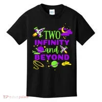 2 Year Old Two Infinity And Beyond 2nd Birthday Kids T-Shirt thumb 0