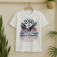 250 Years Of American Independence Christian Faith Freedom T-Shirt thumb 2