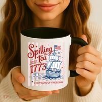 250 Years Of Freedom Spilling The Tea Since 1773 Coffee Mug thumb 3