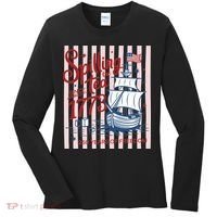 250 Years Of Freedom Spilling The Tea Since 1773 Women's Long Sleeve Shirt thumb 0