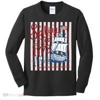 250 Years Of Freedom Spilling The Tea Since 1773 Kids Long Sleeve Shirt thumb 0