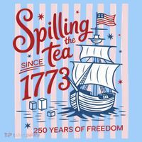 250 Years Of Freedom Spilling The Tea Since 1773 Youth Performance Sprint T-Shirt thumb 2