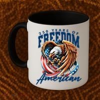 250 Years Of Freedom USA American Flag Eagle Coffee Mug thumb 2