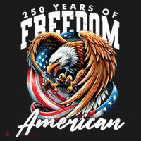 250 Years Of Freedom USA American Flag Eagle Ornament thumb 1