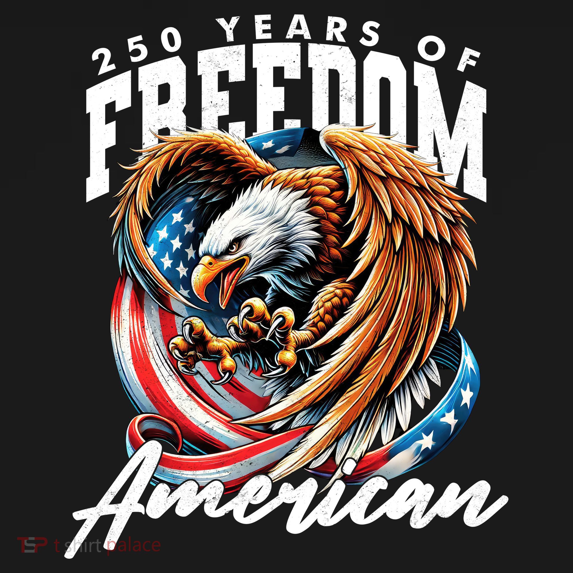 250 Years Of Freedom USA American Flag Eagle Ornament