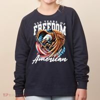 250 Years Of Freedom USA American Flag Eagle Women's Sweatshirt thumb 0
