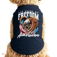 250 Years Of Freedom USA American Flag Eagle Doggie Tank thumb 0
