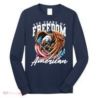 250 Years Of Freedom USA American Flag Eagle Long Sleeve Shirt thumb 0