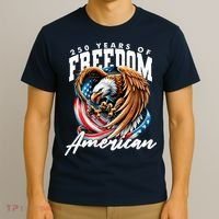 250 Years Of Freedom USA American Flag Eagle T-Shirt thumb 3