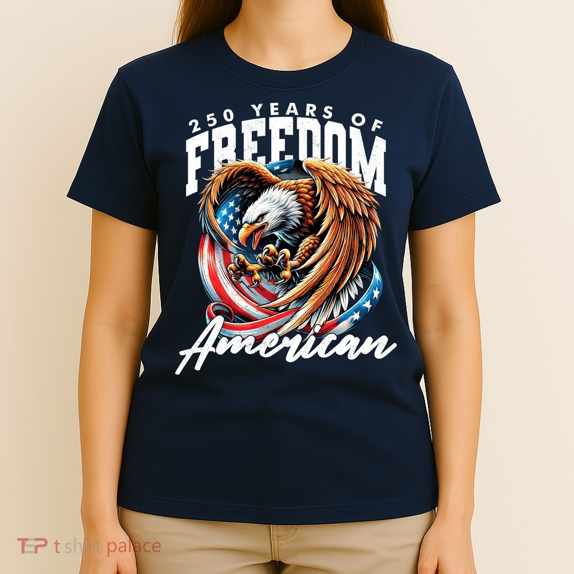 250 Years Of Freedom USA American Flag Eagle T-Shirt