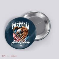 250 Years Of Freedom USA American Flag Eagle Button thumb 0