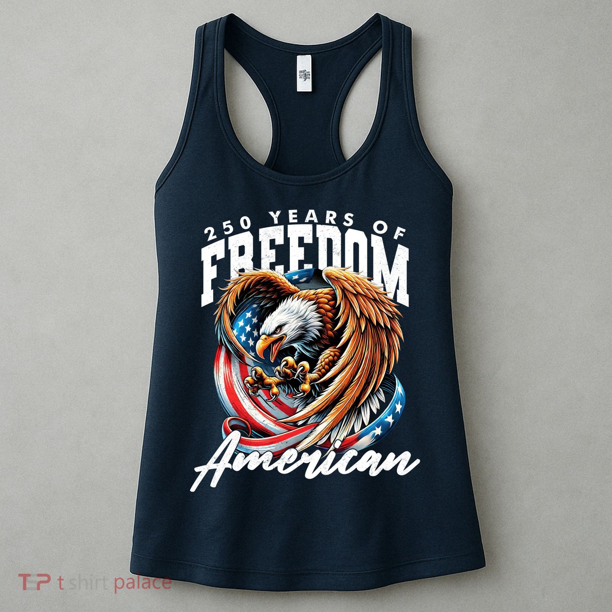 250 Years Of Freedom USA American Flag Eagle Women's Tank Top