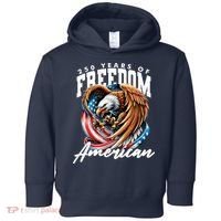 250 Years Of Freedom USA American Flag Eagle Toddler Hoodie thumb 0